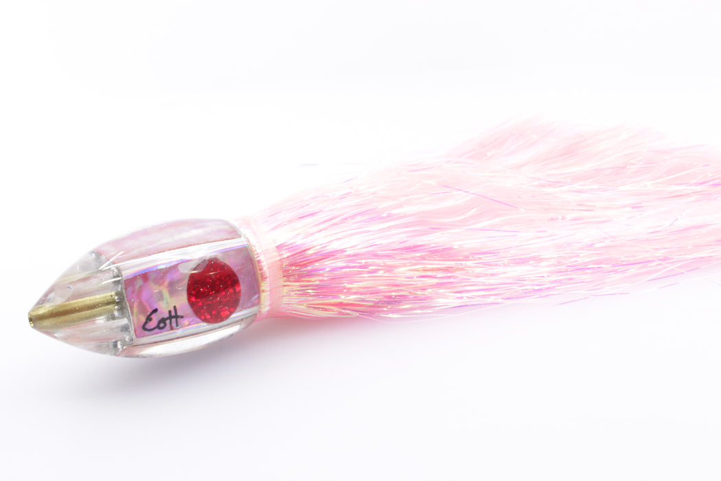 Marlin Magic Lures Pink MOP Jumbo Jetted Teardrop AP Bullet 9" 5.2oz Flashabou Pinky