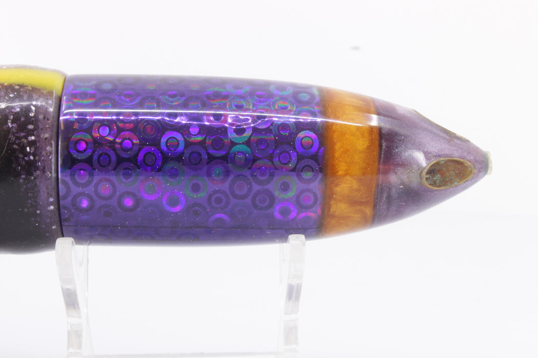 Z-Lures Custom Purple-Gold Pearl Tip 4-Hole Bullet 12" 13.7oz New Pre-Owned