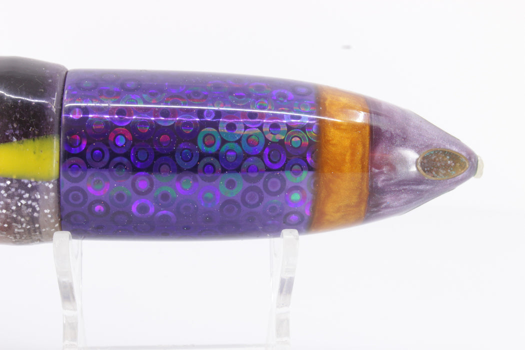 Z-Lures Custom Purple-Gold Pearl Tip 4-Hole Bullet 12" 13.7oz New Pre-Owned