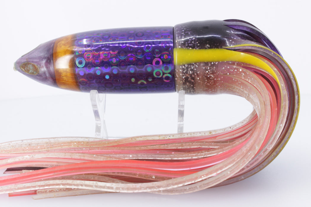 Z-Lures Custom Purple-Gold Pearl Tip 4-Hole Bullet 12" 13.7oz New Pre-Owned