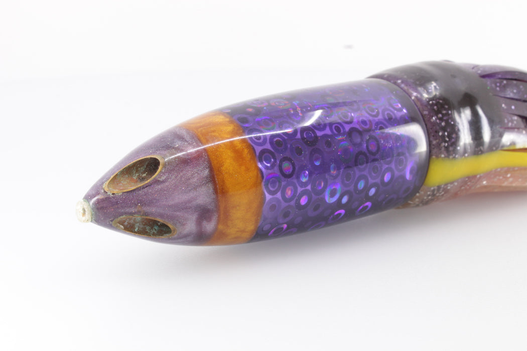 Z-Lures Custom Purple-Gold Pearl Tip 4-Hole Bullet 12" 13.7oz New Pre-Owned