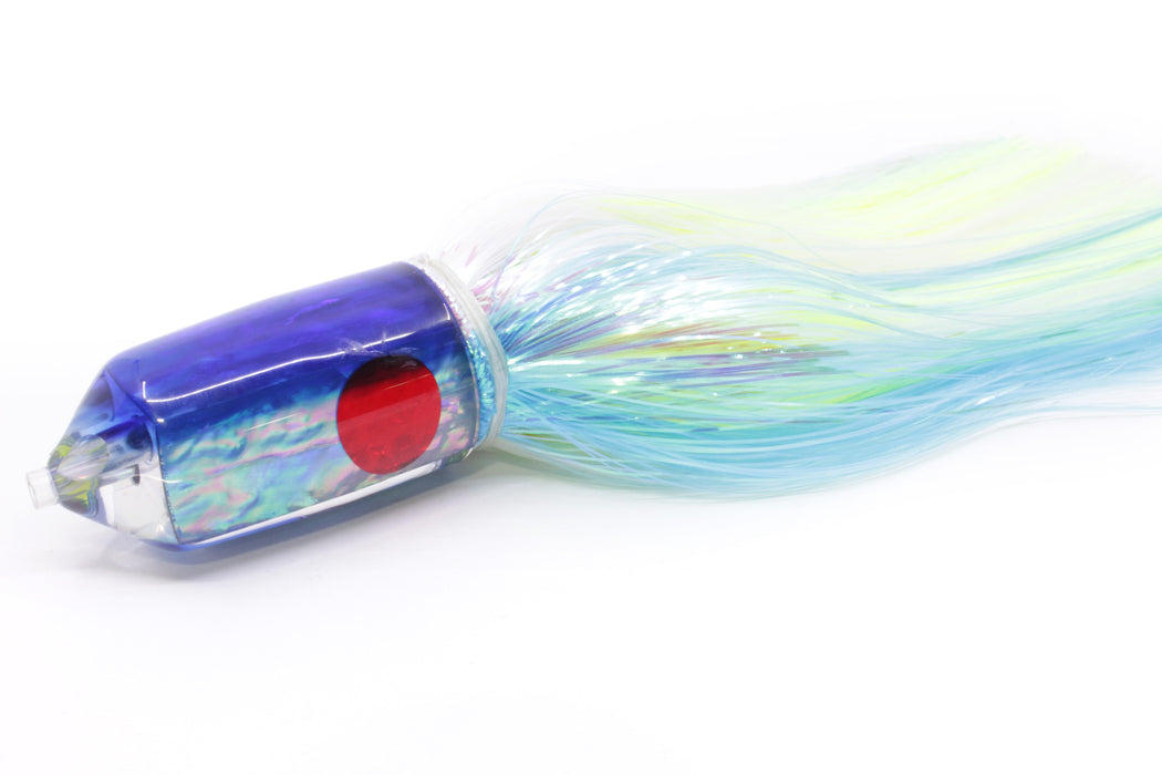 Moyes Lures Rainbow MOP Blue Back 2-Hole Large Sniper Jet 12" 12oz EZ Feathersword