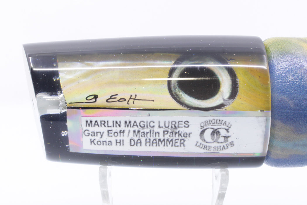 Marlin Magic Lures Golden MOP Black Back Taxi Eyes Da Hammer 14" 11oz ALV Yellowfin