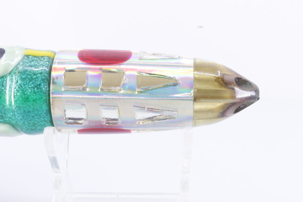 Leroy Rainbow Cracked Glass 4-Hole Bullet 9" 7.2oz Skirted New Pre-Owned