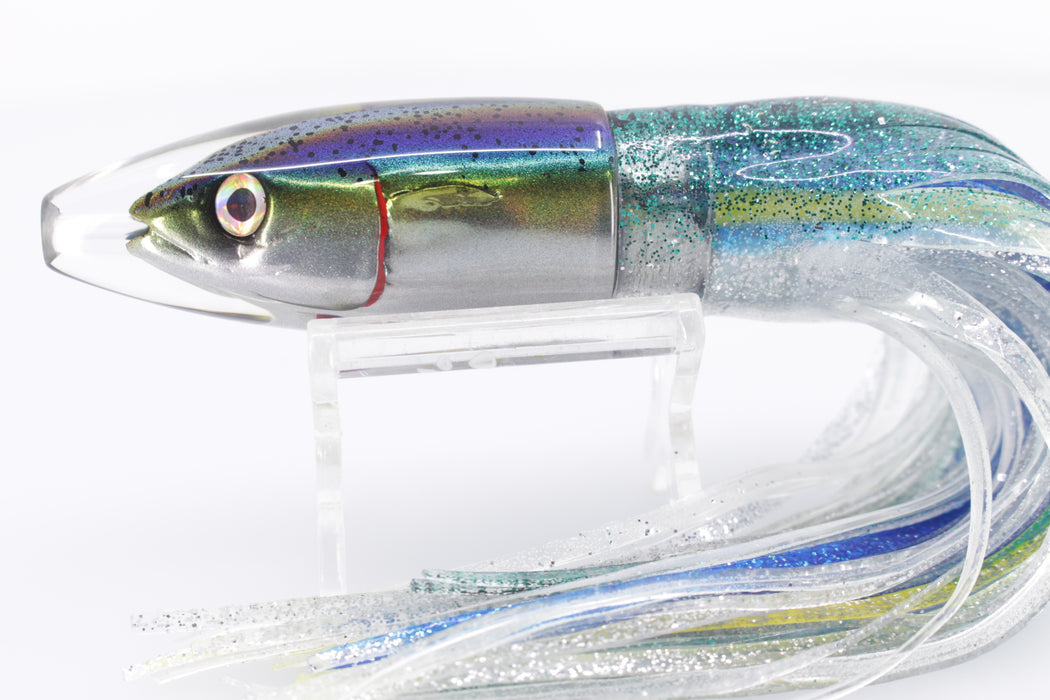 JB Signature Lures Deadly Blue-Green-Gold Small Barrel Bomb 7" 3.5oz Skirted