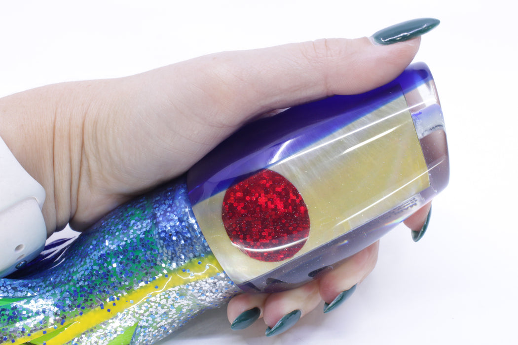 Marlin Magic Golden MOP Blue Back Red Eyes Captain's Choice 14" 12.5oz Skirted