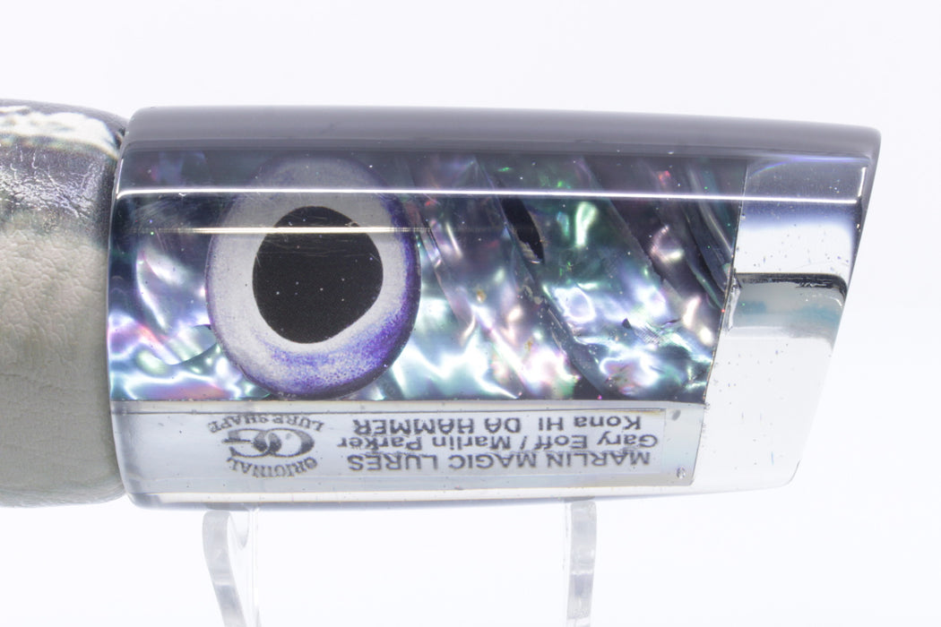 Marlin Magic Lures Blue-Purple Abalone Black Back Da Hammer 14" 11oz ALV Ballyhoo