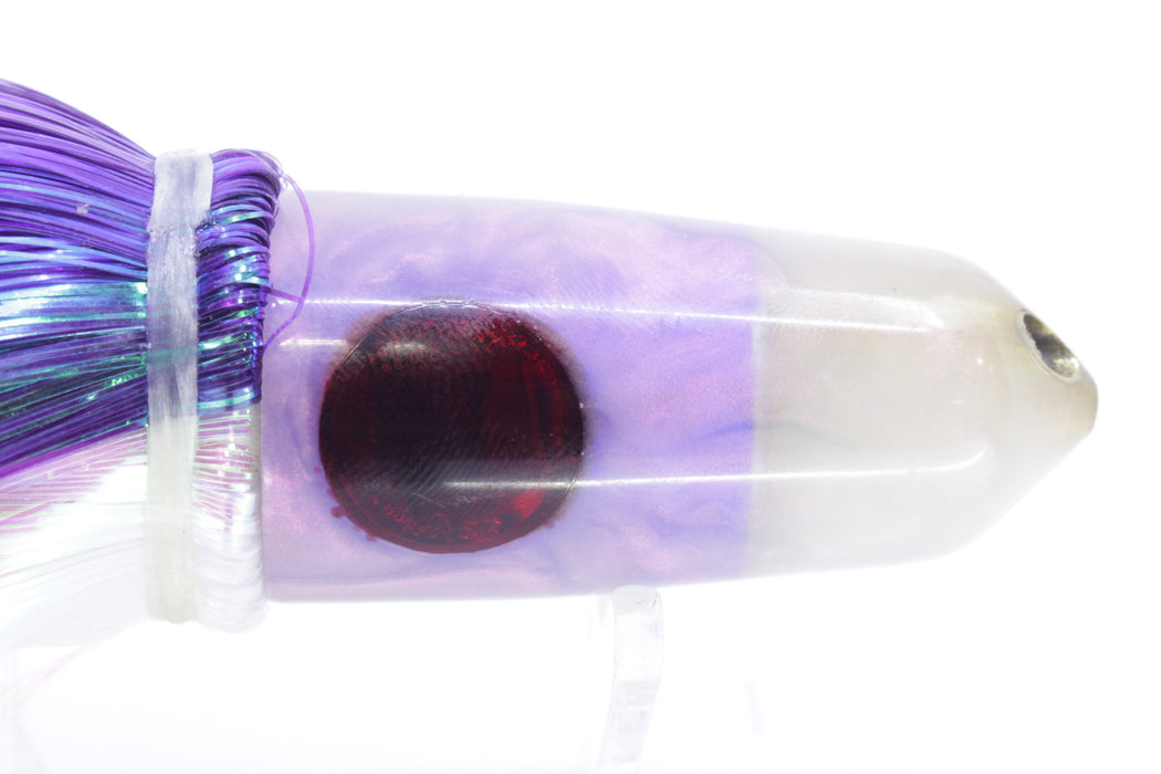 Tanigawa Lures Blueberry-Strawberry Pearl 2-Hole Bullet 7" 6oz Strobez Purple-White