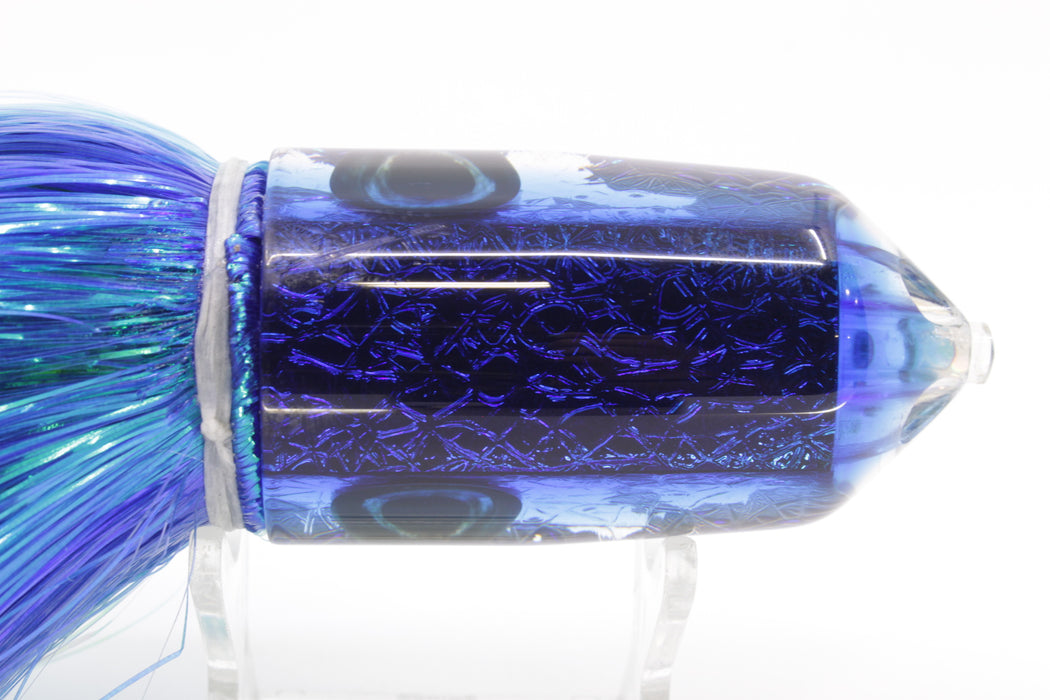 Moyes Lures Blue-Green Oil Slick Blue Back 2-Hole Large Sniper Jet 12" 12oz EZ