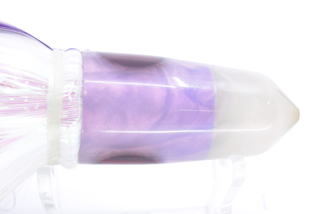 Tanigawa Lures Blueberry-Strawberry Pearl 2-Hole Bullet 7" 6oz Strobez Purple-White