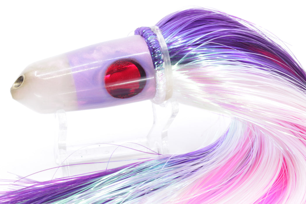 Tanigawa Lures Blueberry-Strawberry Pearl 2-Hole Bullet 7" 6oz Strobez Purple-White