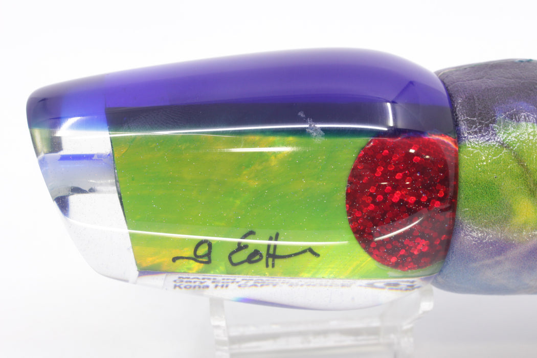 Marlin Magic Lime Green MOP Blue Back Red Eyes Captain's Choice 14" 11oz ALV Tuna