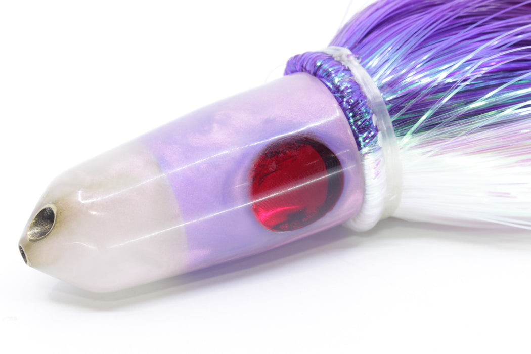 Tanigawa Lures Blueberry-Strawberry Pearl 2-Hole Bullet 7" 6oz Strobez Purple-White