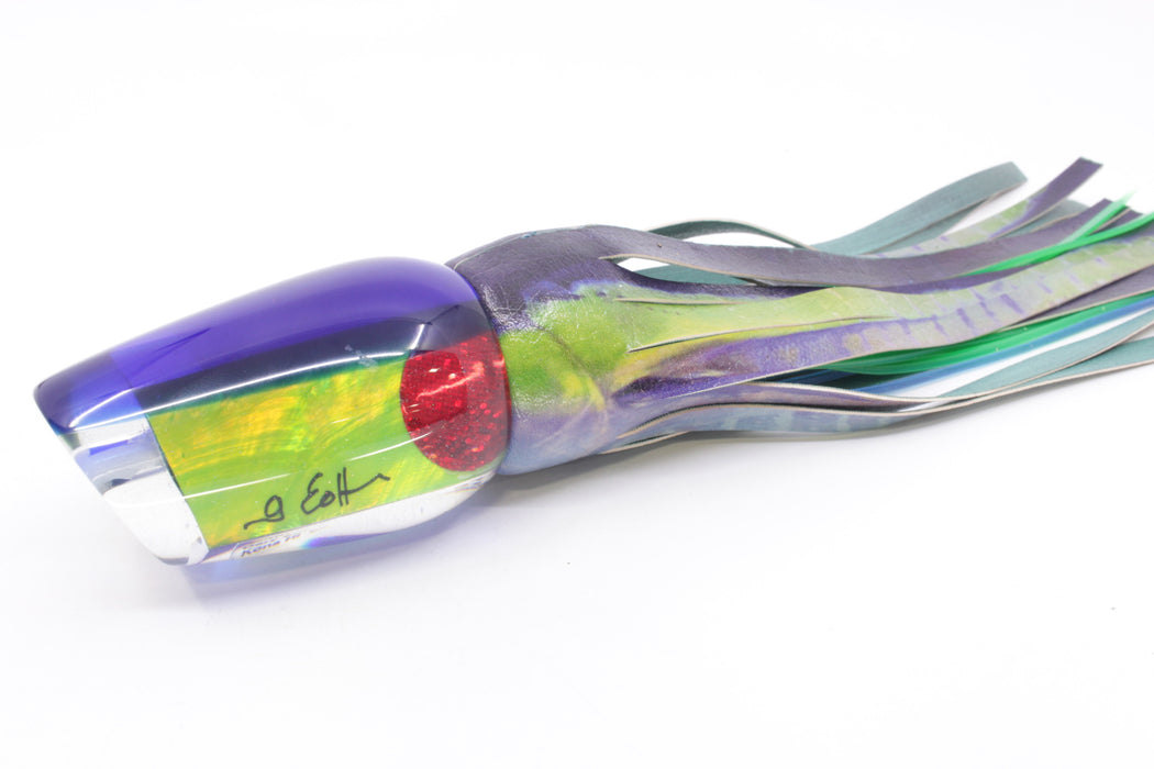 Marlin Magic Lime Green MOP Blue Back Red Eyes Captain's Choice 14" 11oz ALV Tuna