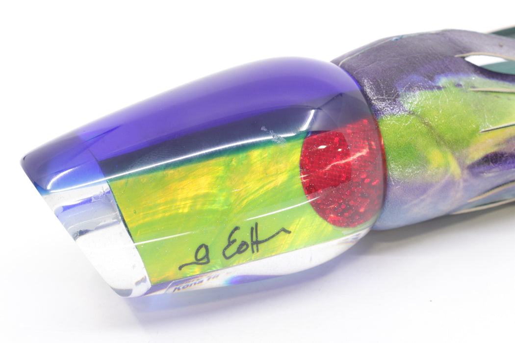 Marlin Magic Lime Green MOP Blue Back Red Eyes Captain's Choice 14" 11oz ALV Tuna