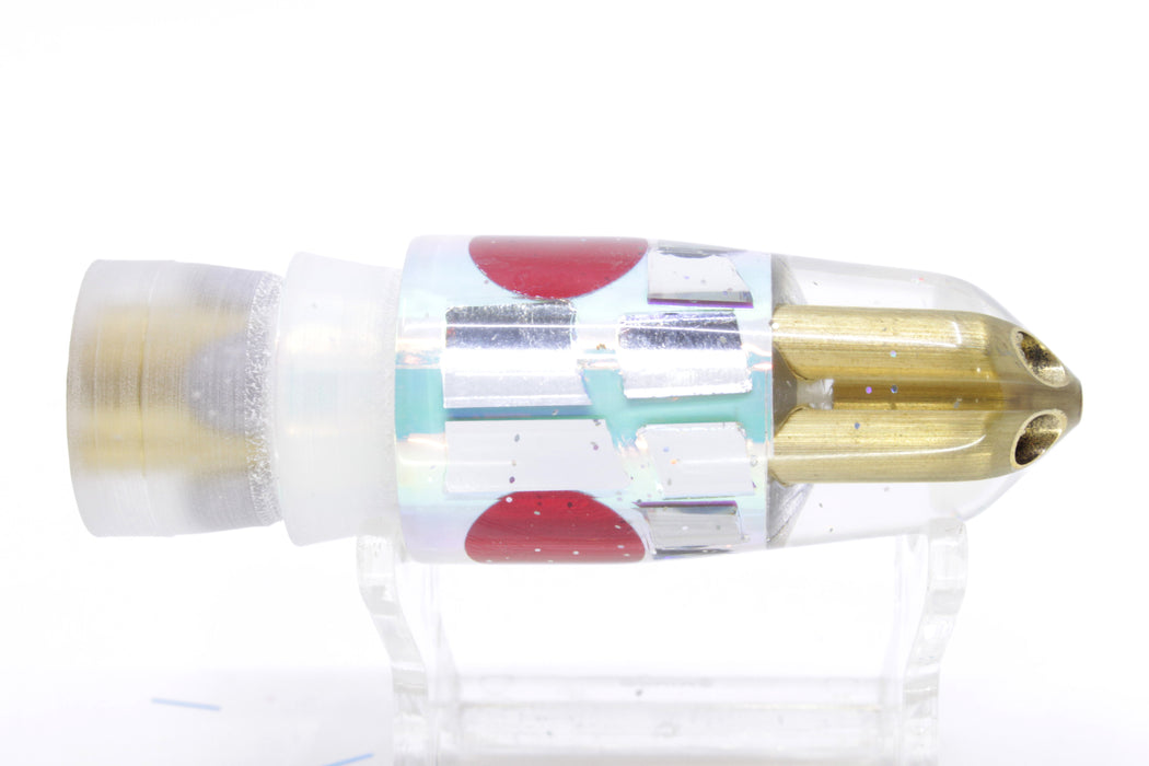 Tanigawa Lures Ice Rainbow Cracked Glass Red Eyes 2-Hole Bullet 7" 5oz EZ-K