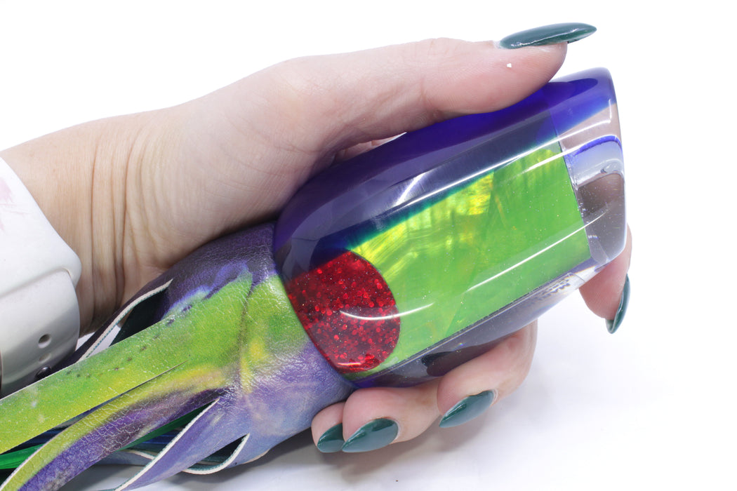 Marlin Magic Lime Green MOP Blue Back Red Eyes Captain's Choice 14" 11oz ALV Tuna