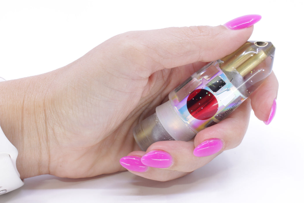 Tanigawa Lures Ice Rainbow Cracked Glass Red Eyes 2-Hole Bullet 7" 5oz EZ-K