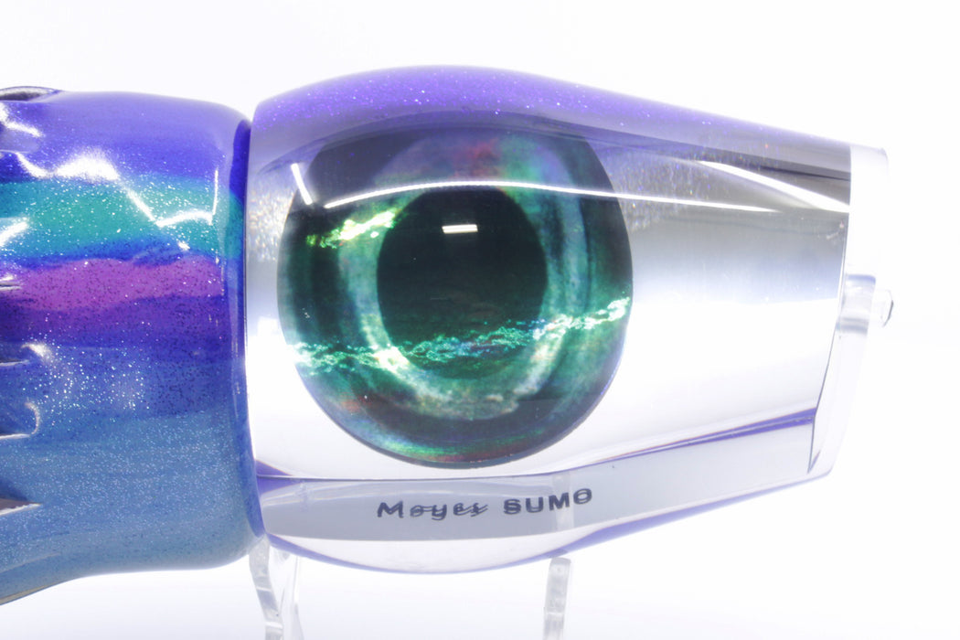 Moyes Lures Mirrored Blue Glittered Back Sumo Teaser 26.3oz Fired Up Vinyl Blueberry