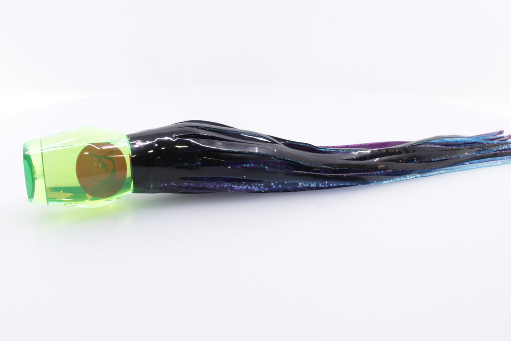 Bonze Lures Chartreuse Mirrored Red Eyes Trojan 10" 5.5oz Black-Blue-Purple