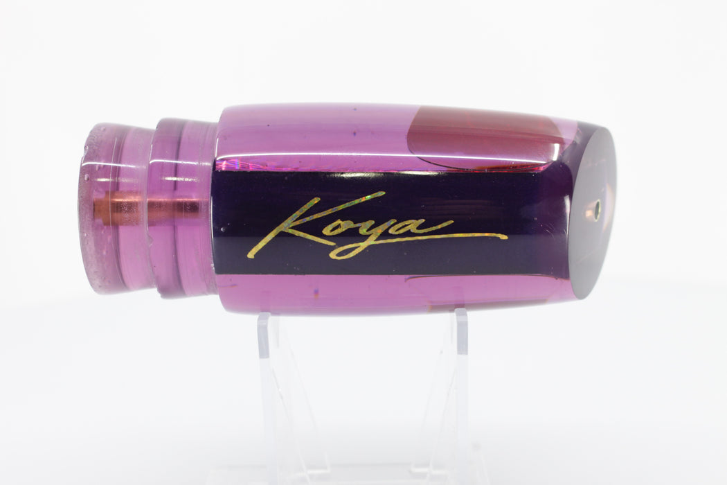 Koya Lures Purple Rainbow Scale Black Pearl Red Eyes Medium Poi Dog 14" 7.5oz