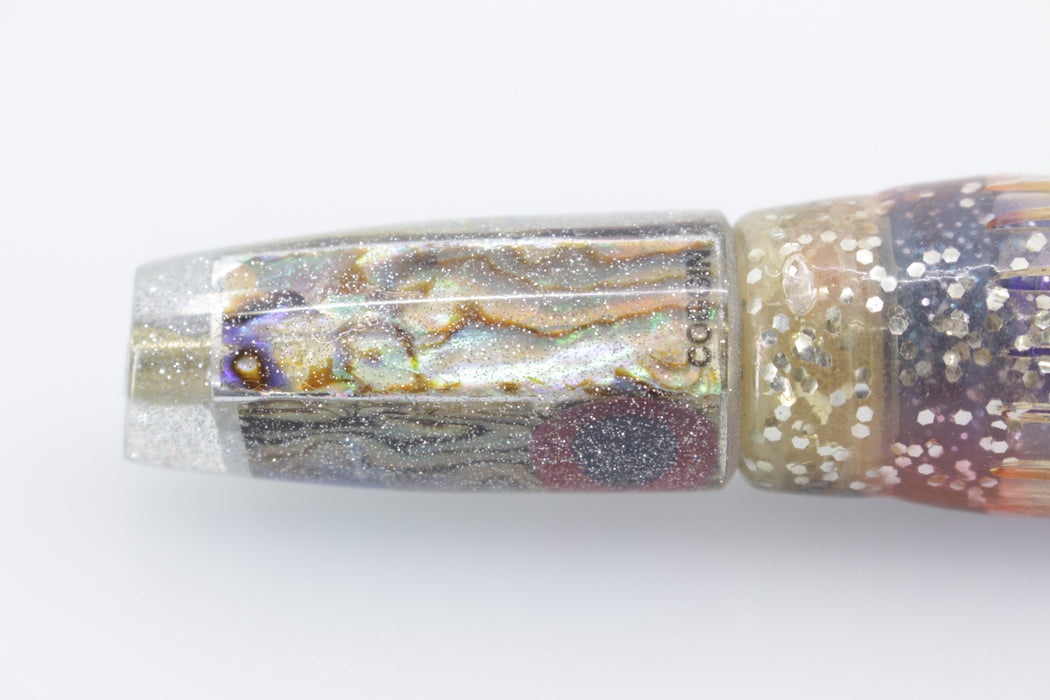 Coggin Lures Glittered Paua Shell Peanut Stick 5.5" 2oz Silver-Purple-Blue
