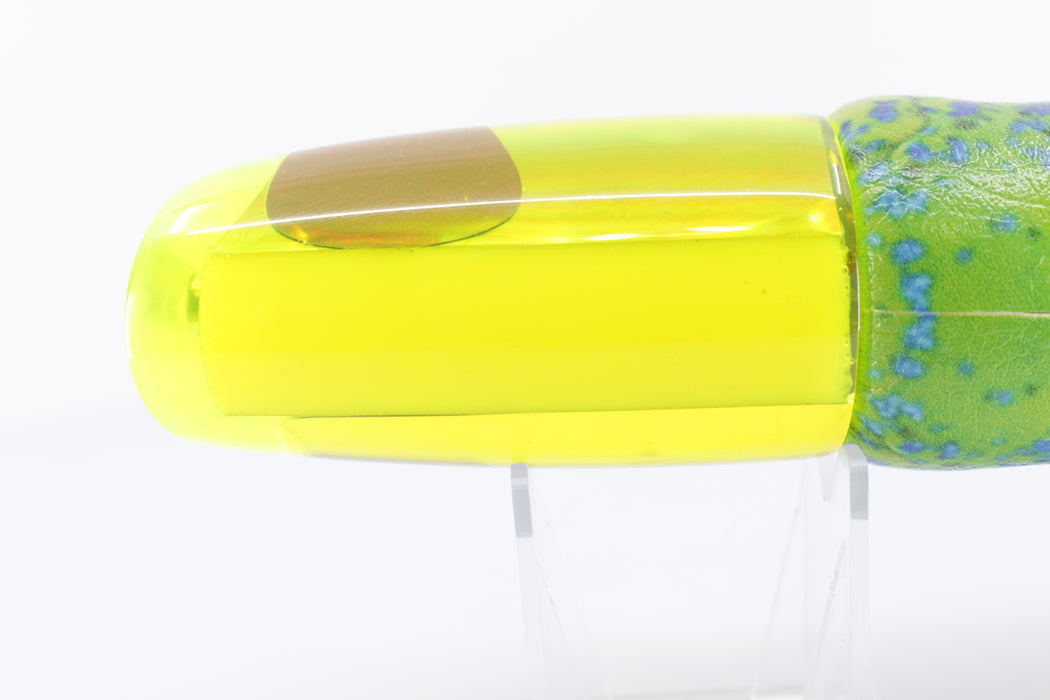 Koya Lures Chartreuse Rainbow Yellow Pearl Medium Poi Dog 14" 10oz ALV Vinyl Mahi