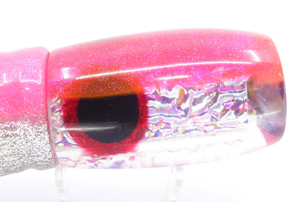 Coggin Lures Diamond Dichro Pink Back 4-Hole Maui Plunger Invert 14" 11.5oz Skirted