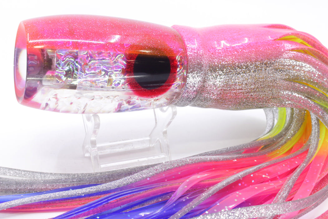 Coggin Lures Diamond Dichro Pink Back 4-Hole Maui Plunger Invert 14" 11.5oz Skirted