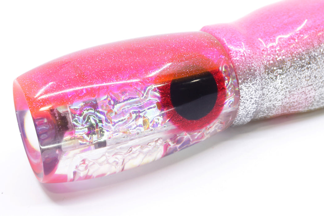 Coggin Lures Diamond Dichro Pink Back 4-Hole Maui Plunger Invert 14" 11.5oz Skirted