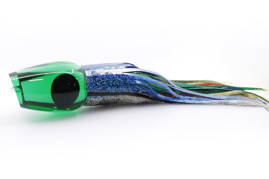 Bonze Lures Green Mirrored Sugar Daddy 14" 16.5oz Blue Aurora-Holo Black Bars