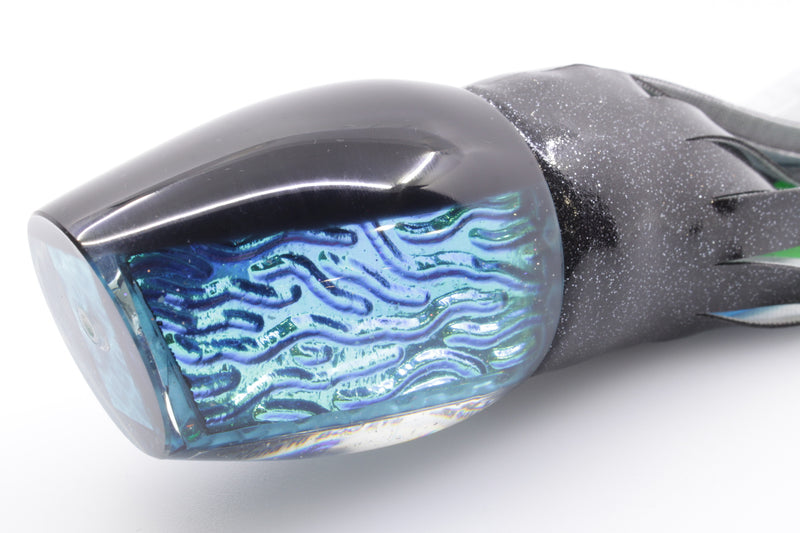 Marlin Magic Ice Blue-Akule Lava Black Back Bog Eye 14" 9.5oz Vinyl Black