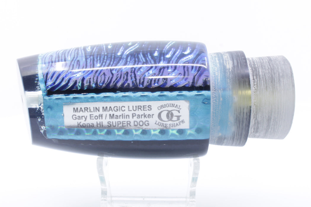 Marlin Magic Lures Blue-Green Lava Black Back Super Dog 16" 12oz