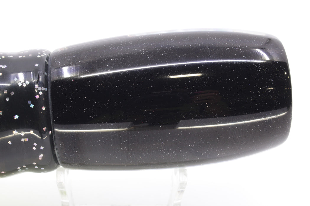 Coggin Lures Green Rainbow Dichro Black Back 4-Hole Maui Plunger Invert 14" 11.5oz Skirted