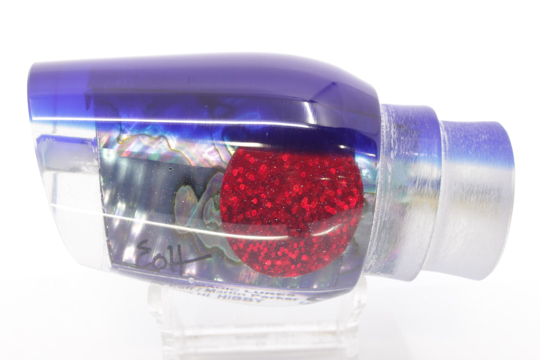 Marlin Magic Blue-Purple Abalone Blue Back Red Eyes Hibby 14" 8oz