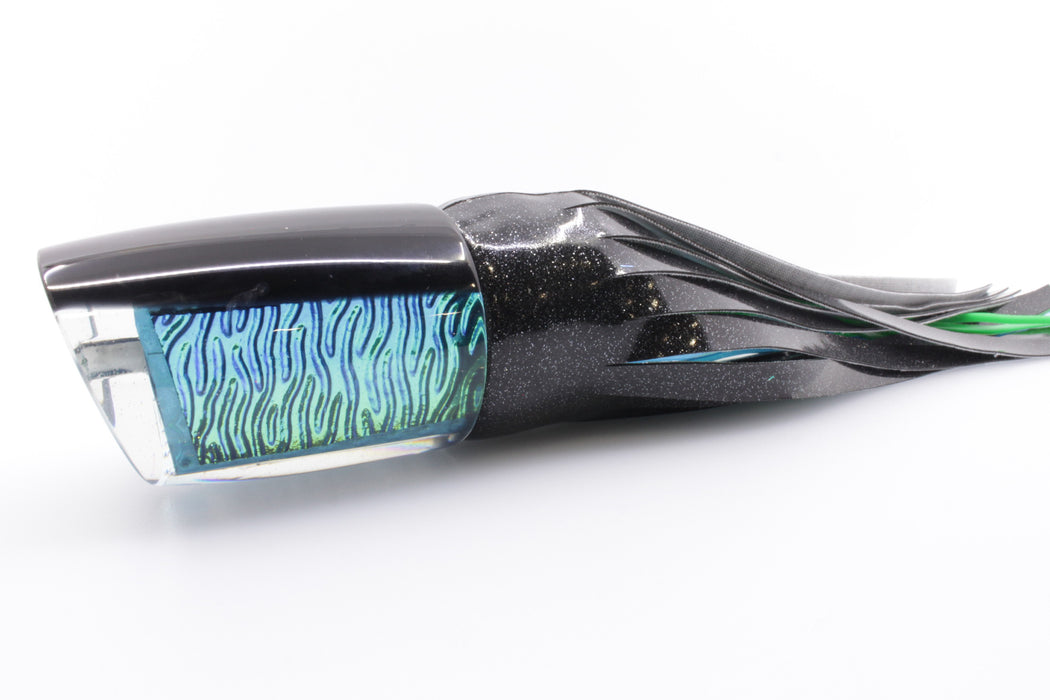 Marlin Magic Lures Ice Blue-Akule Lava Black Back XL Henry 16" 15oz Vinyl Black