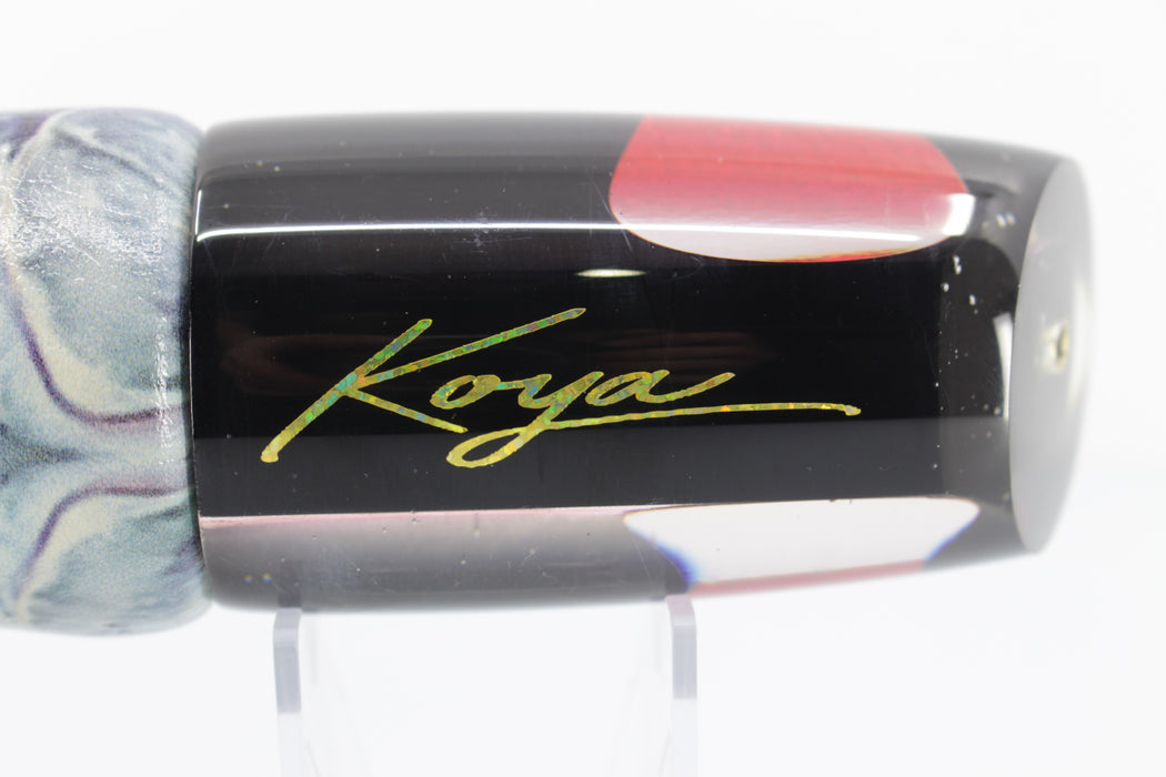 Koya Lures Black Pearl Red Eyes Medium Poi Dog 14" 10oz ALV Vinyl Wahoo