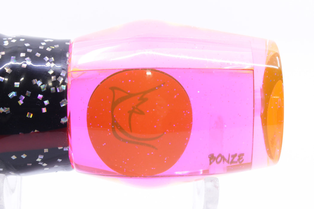 Bonze Lures Fluorescent Pink Mirrored Red Eyes Trojan 10" 5.5oz Black/Pink