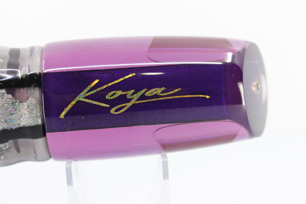 Koya Lures Purple Rainbow Scale Medium Poi Dog 14" 11oz Skirted Purple Skipjack