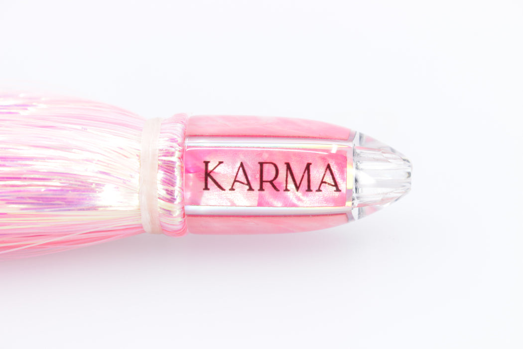 Koya Lures Pink MOP Karma 4-Hole Bullet 4.5" 1.5oz Flashabou Pink-Ice Blue