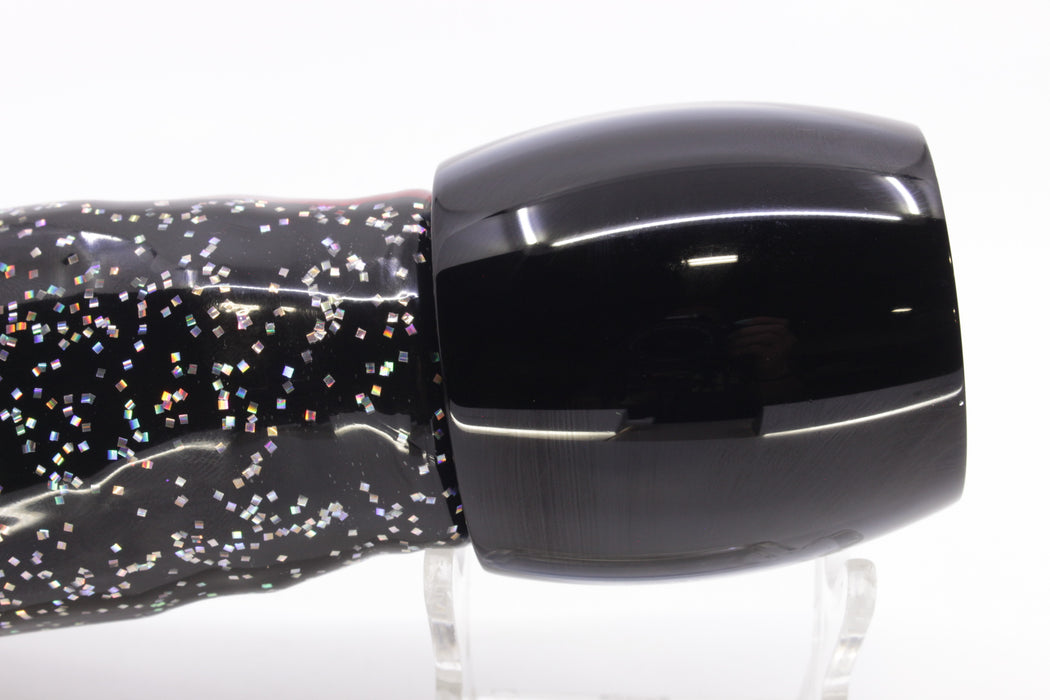 Moyes Lures Black Pearl Black Back XL Secret 14" 9oz Skirted Black/Rainbow