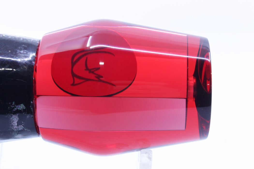 Bonze Lures Red Mirrored Red Eyes Trojan 10" 5.5oz Black Aurora-Silver/Red