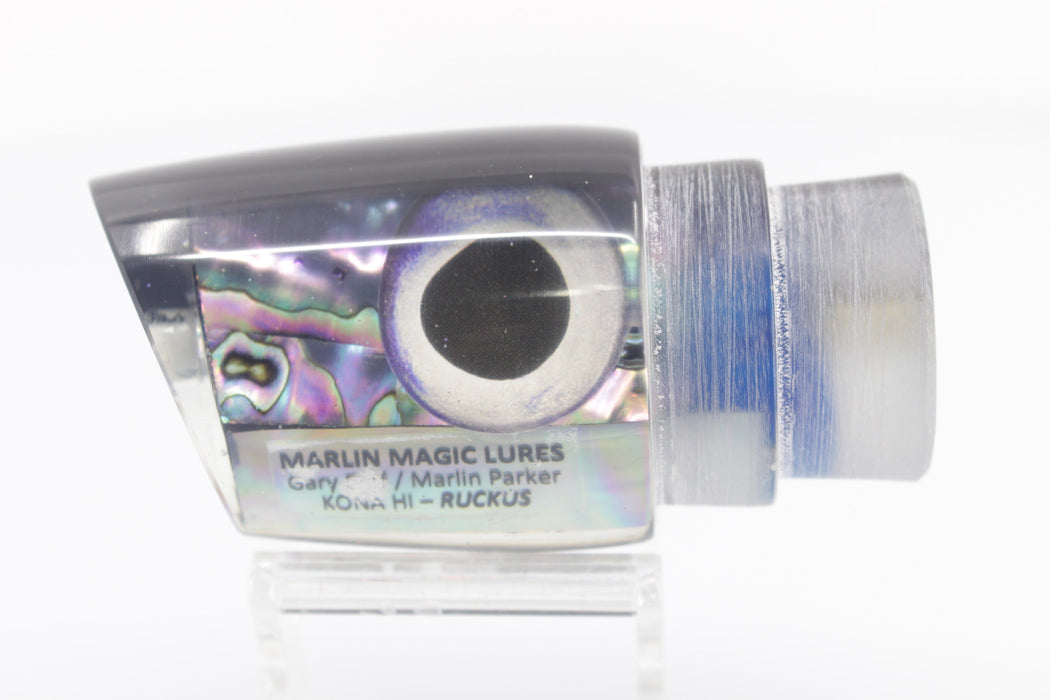 Marlin Magic Blue-Purple Abalone Black Back Taxidermy Eyes Ruckus 12" 7.2oz