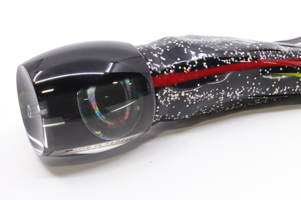 Moyes Lures Black Pearl Black Back XL Secret 14" 9oz Skirted Black/Rainbow