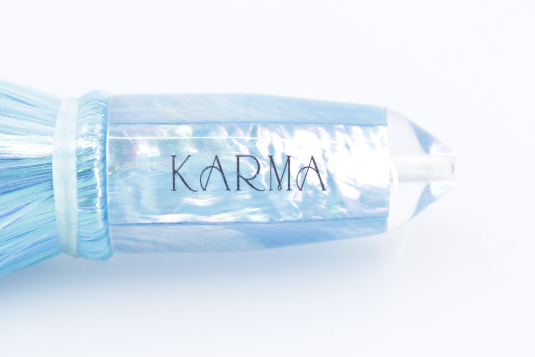 Koya Lures Blue MOP Karma Bullet 7" 3.3oz Flashabou Ice Blue-Pink