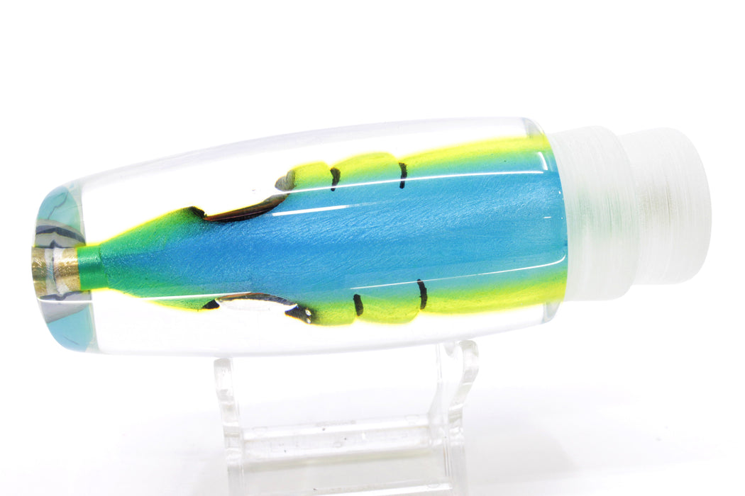 Tsutomu Lures Ice Blue-Yellow Fish Head Ante Plunger 12" 6oz