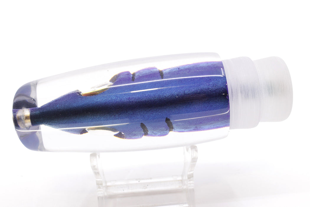 Tsutomu Lures Black-Blue-Purple Fish Head Ante Plunger 12" 6oz