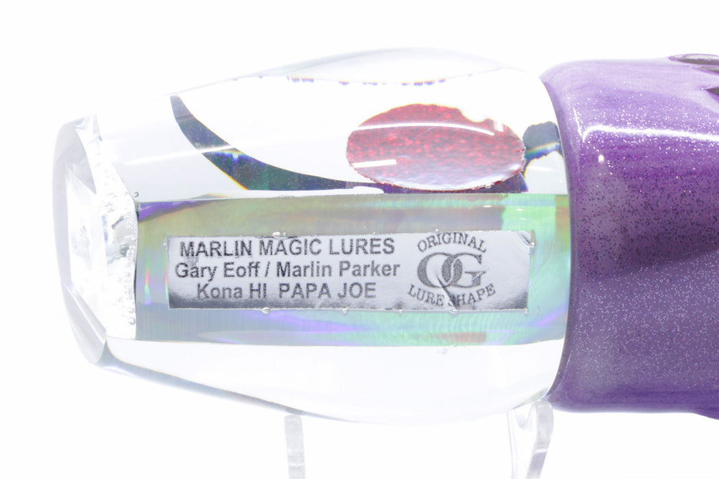 Marlin Magic Clear Mirrored Red Eyes Papa Joe 16" 16.5oz Fired Up Vinyl Purple Eclipse