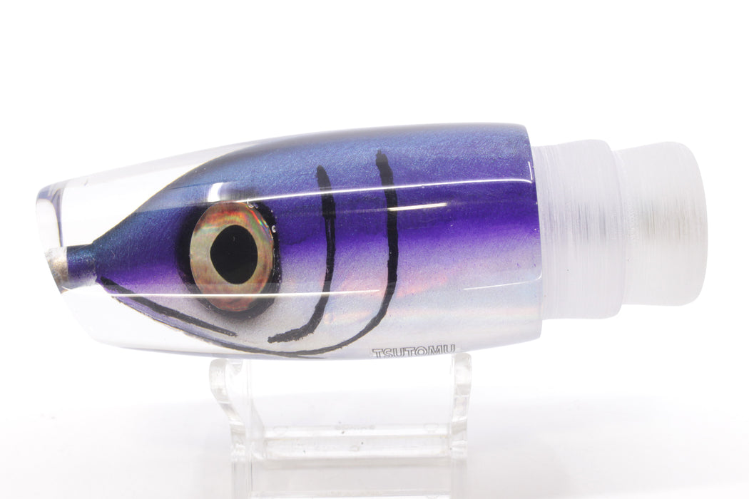Tsutomu Lures Black-Blue-Purple Fish Head Ante Plunger 12" 6oz