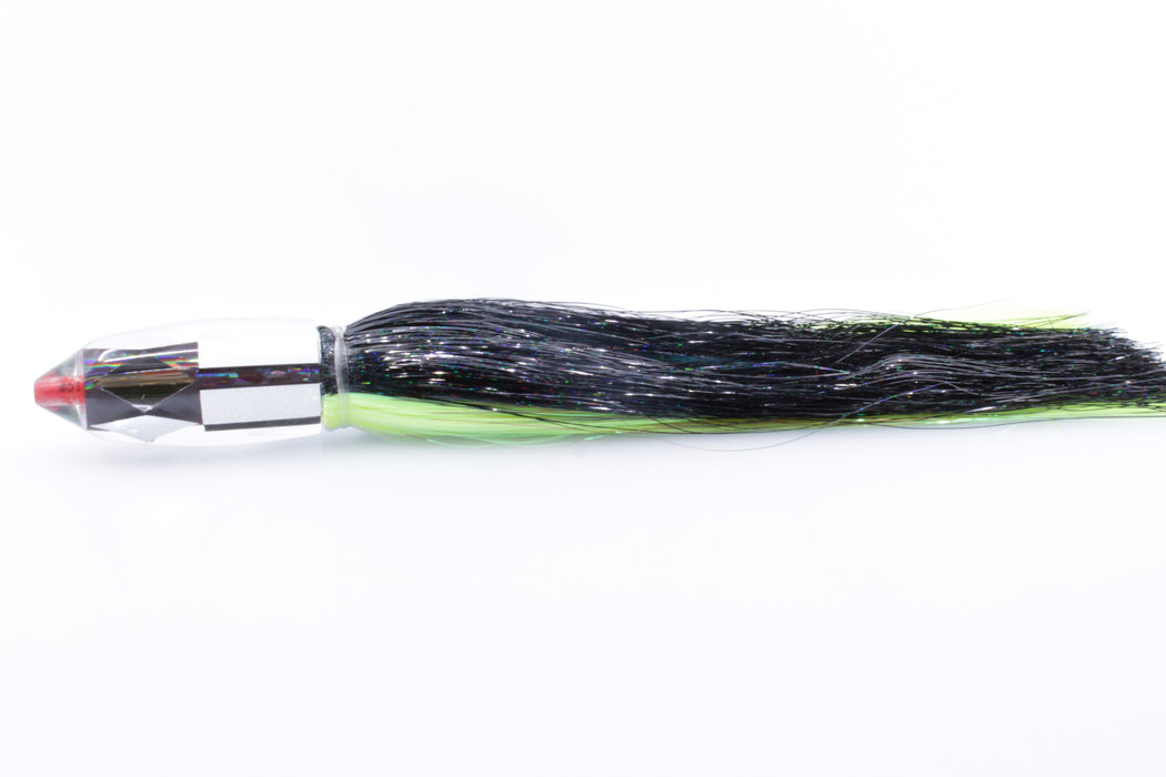 Aloha Lures Clear Mirrored Black Rainbow Deep Six 9" 6oz Strobez Black-Yellow-White